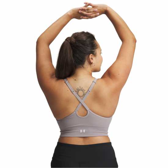 Under Armour Armour Vanish Seamless Low Bra Impact Sports Womens Тетра Сиво 
