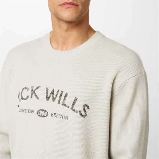 Блуза С Обло Деколте Jack Wills Mens Jw Logo Crew Neck Jumper  