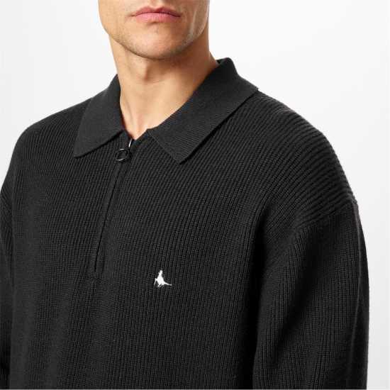Jack Wills Quarter-Zip Rib Knitted Top Jack Wills Quarter-Zip Rib Knitted Top