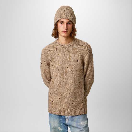 Мъжки пуловери и жилетки Jack Wills Chunky Twist Crew Sweater Трекинг Марл Jack Wills Chunky Twist Crew Sweater Трекинг Марл Мъжки пуловери и жилетки