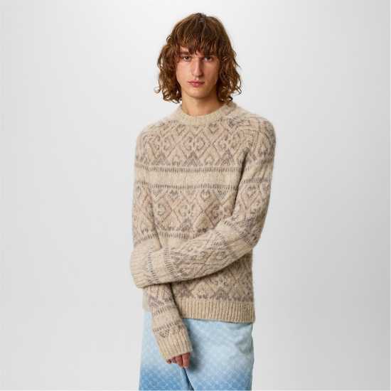 Мъжки пуловери и жилетки Jack Wills Tonal Jacquard Crew Sweater Jack Wills Tonal Jacquard Crew Sweater Мъжки пуловери и жилетки