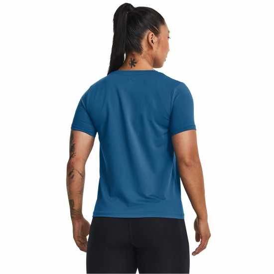 Under Armour Meridian T-Shirt Womens Синьо Дамски дрехи за бягане