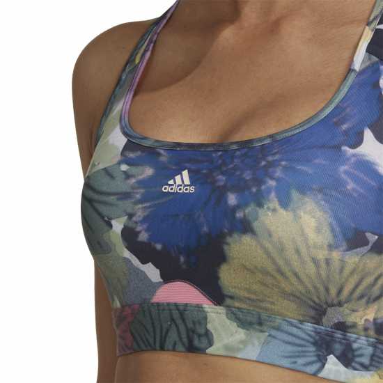 Adidas Powerreact Training Medium-Support Allover Print Bra  Ld99  Спортни сутиени