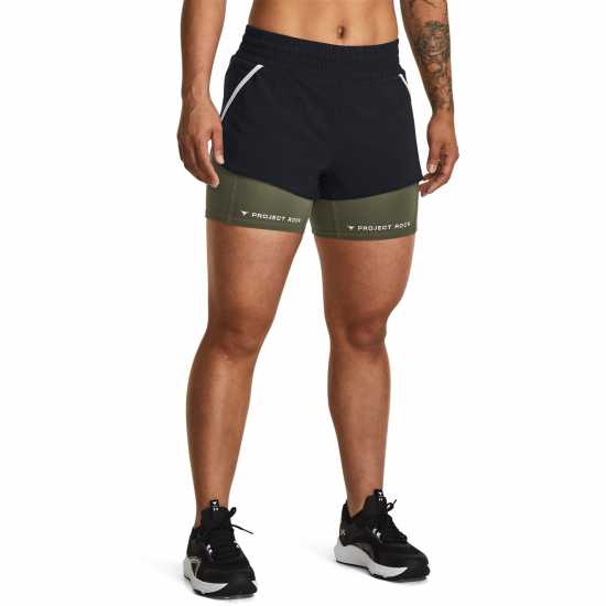 Under Armour Armour Pjt Rck Leg Day Flex Short Gym Womens Black Дамски клинове за фитнес