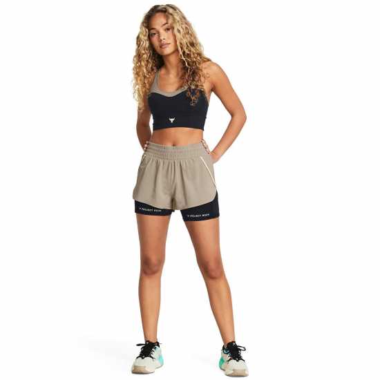 Дамски клинове за фитнес Under Armour Armour Pjt Rck Leg Day Flex Short Gym Womens Brown Under Armour Armour Pjt Rck Leg Day Flex Short Gym Womens Brown Дамски клинове за фитнес