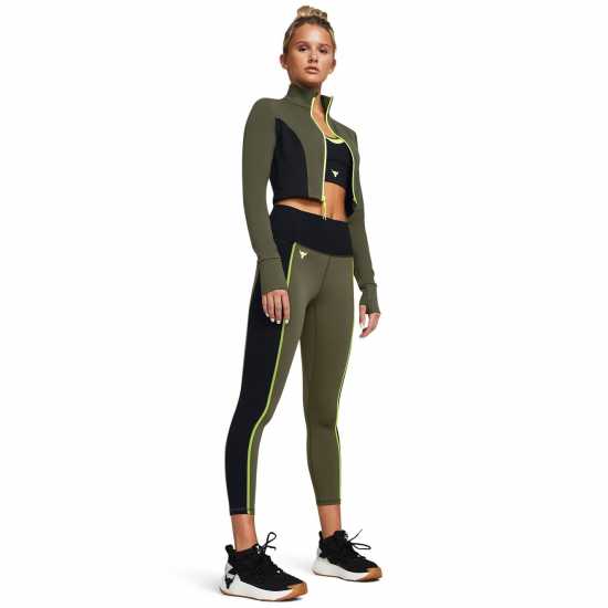 Under Armour Armour Pjt Rck Lg Clrblck Ankl Gym Legging Womens Green Дамски клинове за фитнес