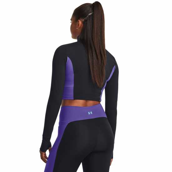 Under Armour Дамско Яке Project Rock Cropped Gym Jacket Womens Black Дамски горнища с цип