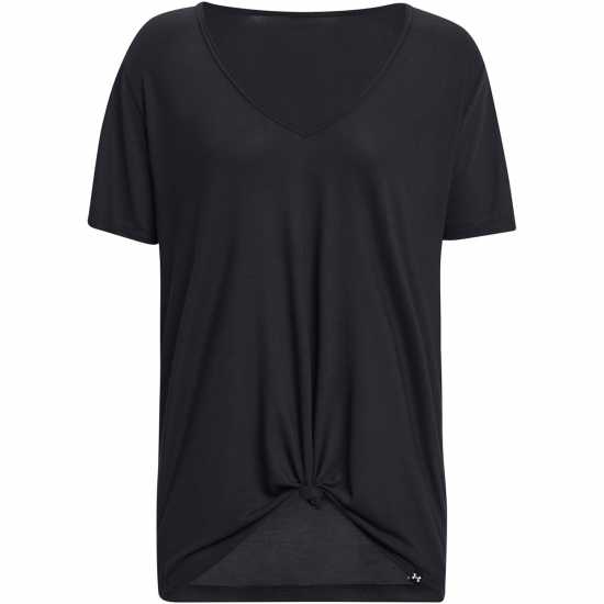 Under Armour Armour Pjt Rck Completer Deep V T Gym Top Womens Black Дамски дрехи за бягане