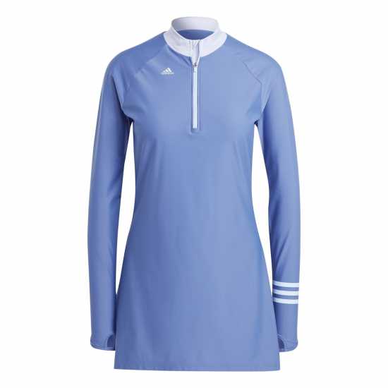 Adidas 3 Stripes Long Sleeve Swim Top Womens  