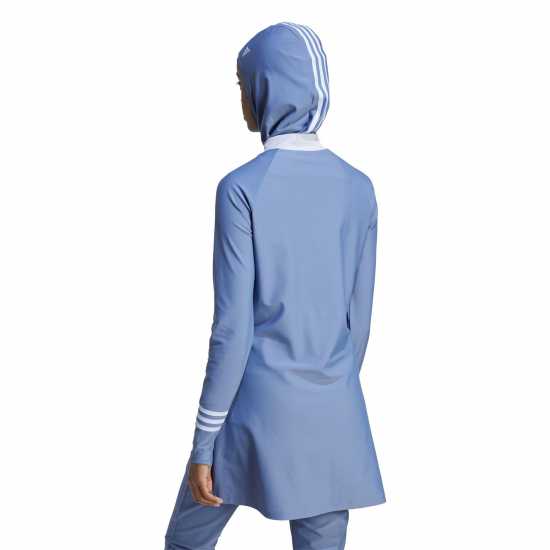 Adidas 3 Stripes Long Sleeve Swim Top Womens  