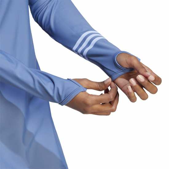 Adidas 3 Stripes Long Sleeve Swim Top Womens  