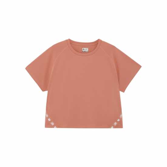 Тениска С Лого Hiit Curve Gloss Logo Tee Оранжево Дамски дрехи за бягане