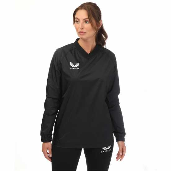 Castore Weatherproof Top Womens Черно Дамски дрехи за бягане