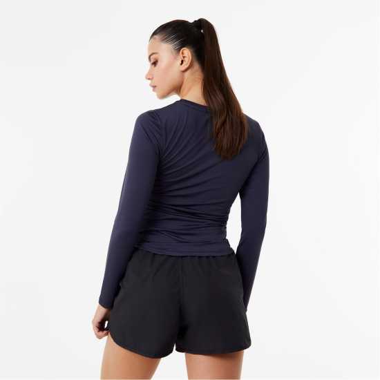 Ruched Performance Long Sleeve T-Shirt Womens Ruched Performance Long Sleeve T-Shirt Womens