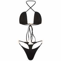 Honeyz Bikini Set Womens Черно Дамски бански