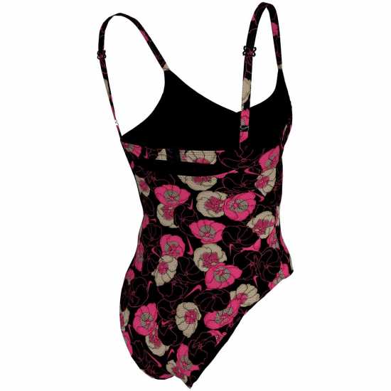 Nike Poppy Floral Womens V-Neck One Piece Черно Nike Poppy Floral Womens V-Neck One Piece Черно