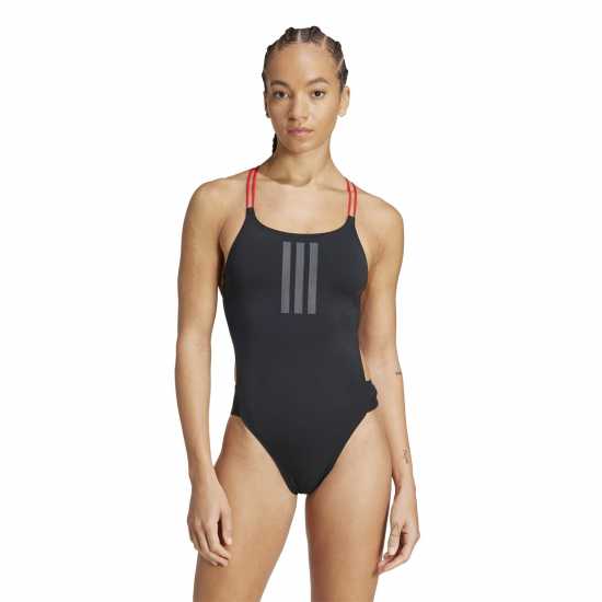Дамски бански Adidas Ripstream 3-Stripes X-Back Swimsuit Adidas Ripstream 3-Stripes X-Back Swimsuit Дамски бански