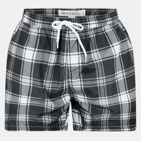 Brave Soul Print Swim Short Черно/Бяло Brave Soul Print Swim Short Черно/Бяло