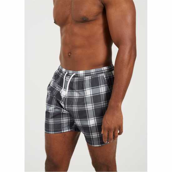 Brave Soul Print Swim Short Черно/Бяло Brave Soul Print Swim Short Черно/Бяло