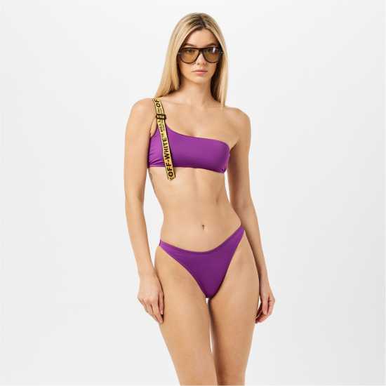 Off White Logo Band Asymmetric Bikini  Дамски бански