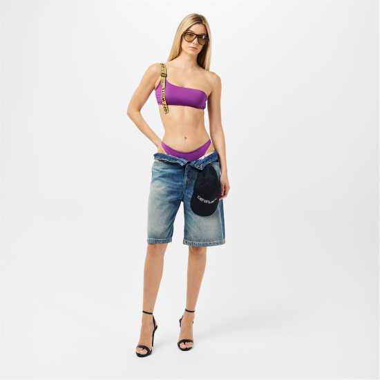 Off White Logo Band Asymmetric Bikini  Дамски бански