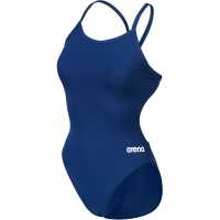 Arena Solid Team Challenge Swimsuit Navy/White Arena Solid Team Challenge Swimsuit Navy/White