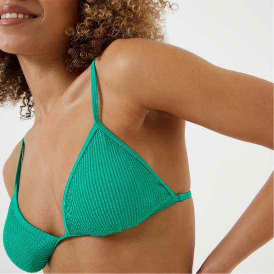Jack Wills Fixed Strap Triangle Bikini Top Green Дамско облекло плюс размер