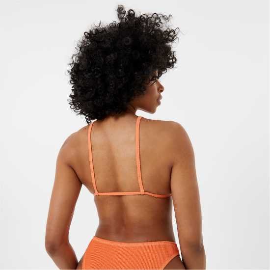 Jack Wills Fixed Strap Triangle Bikini Top Orange Дамско облекло плюс размер