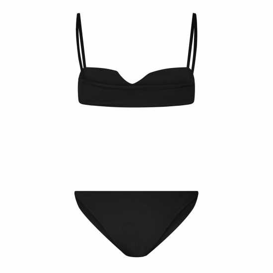 Дамски бански Off White Watercolour Slit Bikini Set Off White Watercolour Slit Bikini Set Дамски бански