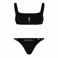 Дамски бански Off White Zip Detail Bikini Off White Zip Detail Bikini Дамски бански