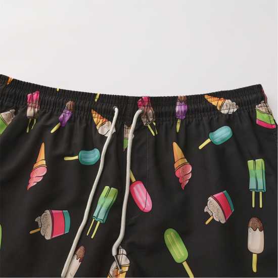 Hot Tuna Aop Swim Short Sn99 Черно Мъжки плувни шорти и клинове