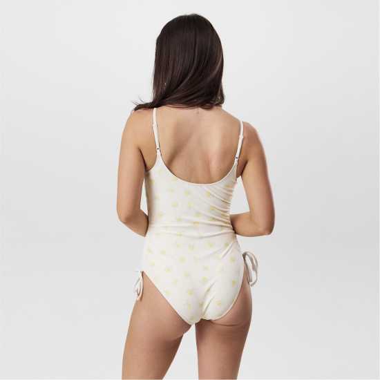Бикини танкини шорти Jack Wills Ruched Swimsuit Ld52 Лимон Печат Jack Wills Ruched Swimsuit Ld52 Лимон Печат Бикини танкини шорти