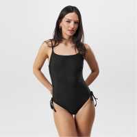 Jack Wills Ruched Swimsuit Ld52 Черно Бикини танкини шорти
