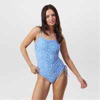 Jack Wills Ruched Swimsuit Ld52 Марина Ditsy Бикини танкини шорти