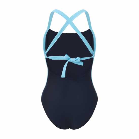 Slazenger Wide Tie Back Suit Womens Navy 