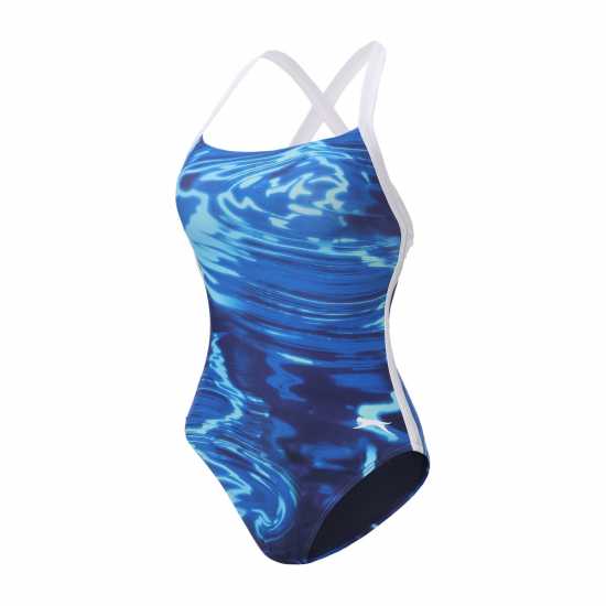 Slazenger Wide Tie Back Suit Womens Ripple 