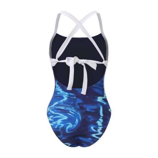 Slazenger Wide Tie Back Suit Womens Ripple 