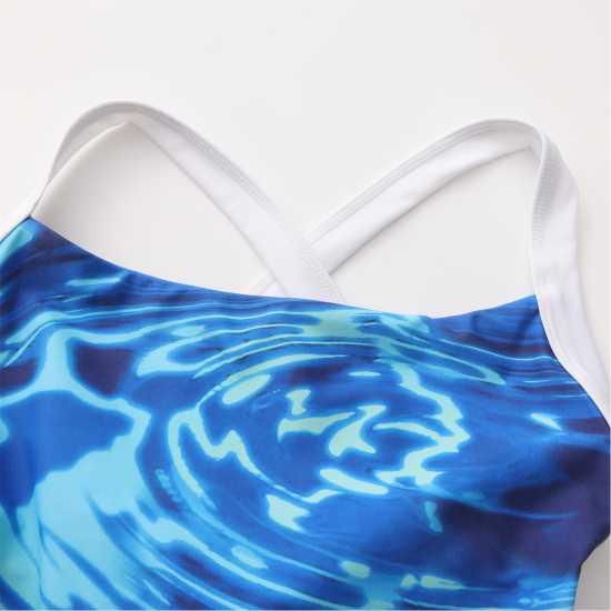 Slazenger Wide Tie Back Suit Womens Ripple 