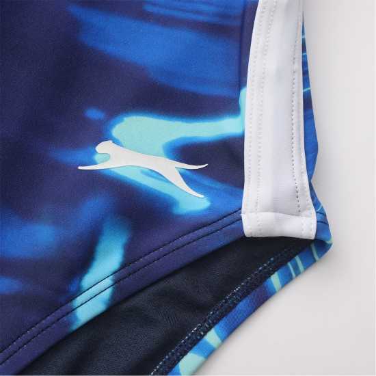 Slazenger Wide Tie Back Suit Womens Ripple 