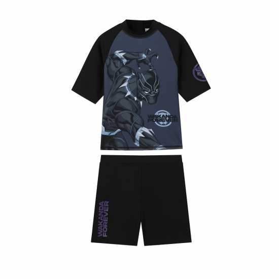 Character 2 Piece Swimsuit Set Juniors Черна пантера Детски бански и бикини