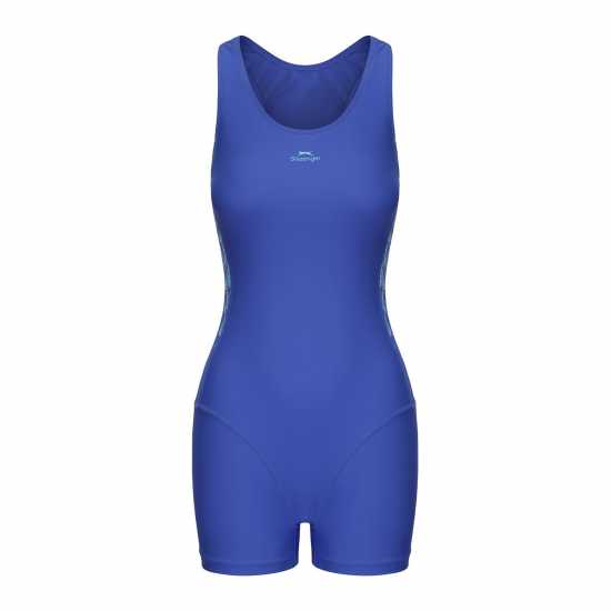 Slazenger Pl Boyleg Womens Синьо/Синьо Дамски бански