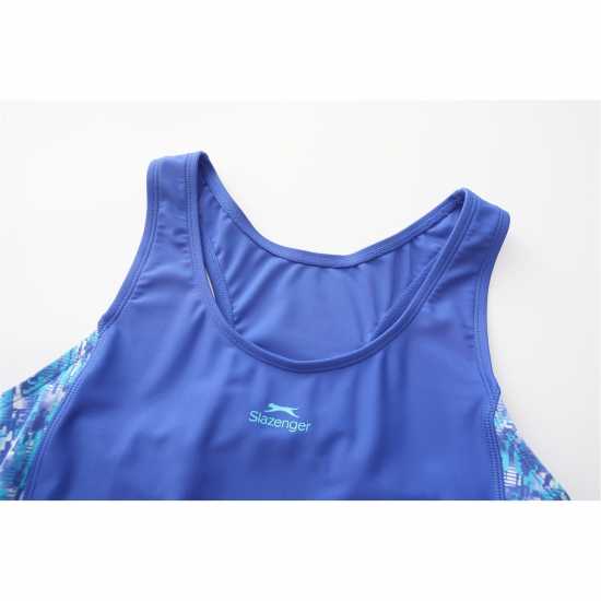 Slazenger Pl Boyleg Womens Синьо/Синьо Дамски бански