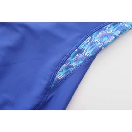 Slazenger Pl Boyleg Womens Синьо/Синьо Дамски бански