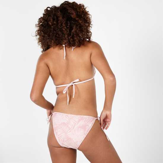 Soulcal Tie Bikini Top Pink Print Дамско облекло плюс размер