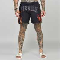Мъжки Плувни Шорти Siksilk Swim Shorts Mens Черно 