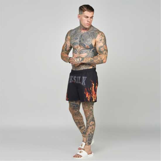 Мъжки Плувни Шорти Siksilk Swim Shorts Mens Черно 
