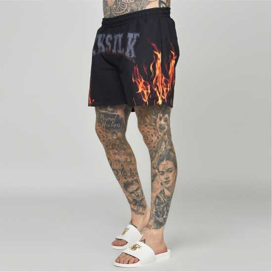 Мъжки Плувни Шорти Siksilk Swim Shorts Mens Черно 