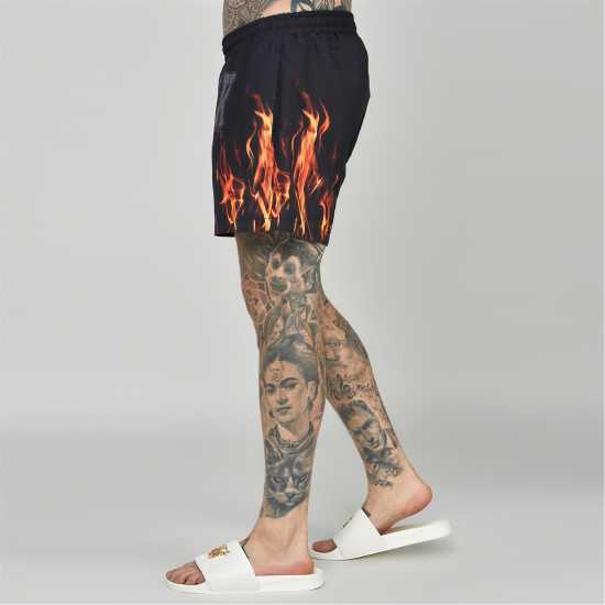 Мъжки Плувни Шорти Siksilk Swim Shorts Mens Черно 