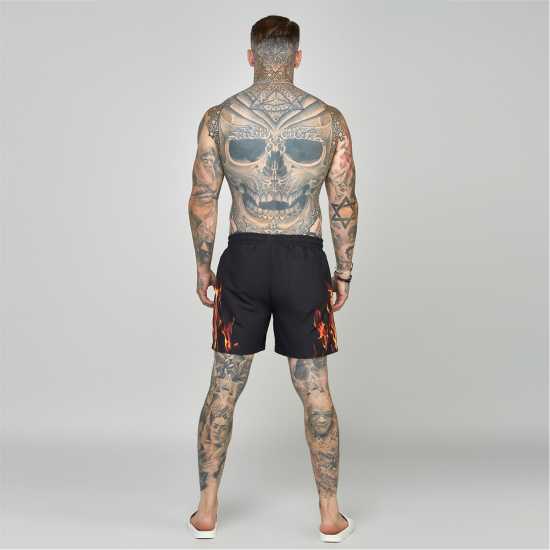 Мъжки Плувни Шорти Siksilk Swim Shorts Mens Черно 
