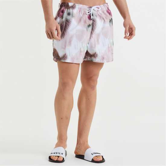 Мъжки Плувни Шорти Siksilk Swim Shorts Mens Розово/Бяло Мъжки Плувни Шорти Siksilk Swim Shorts Mens Розово/Бяло